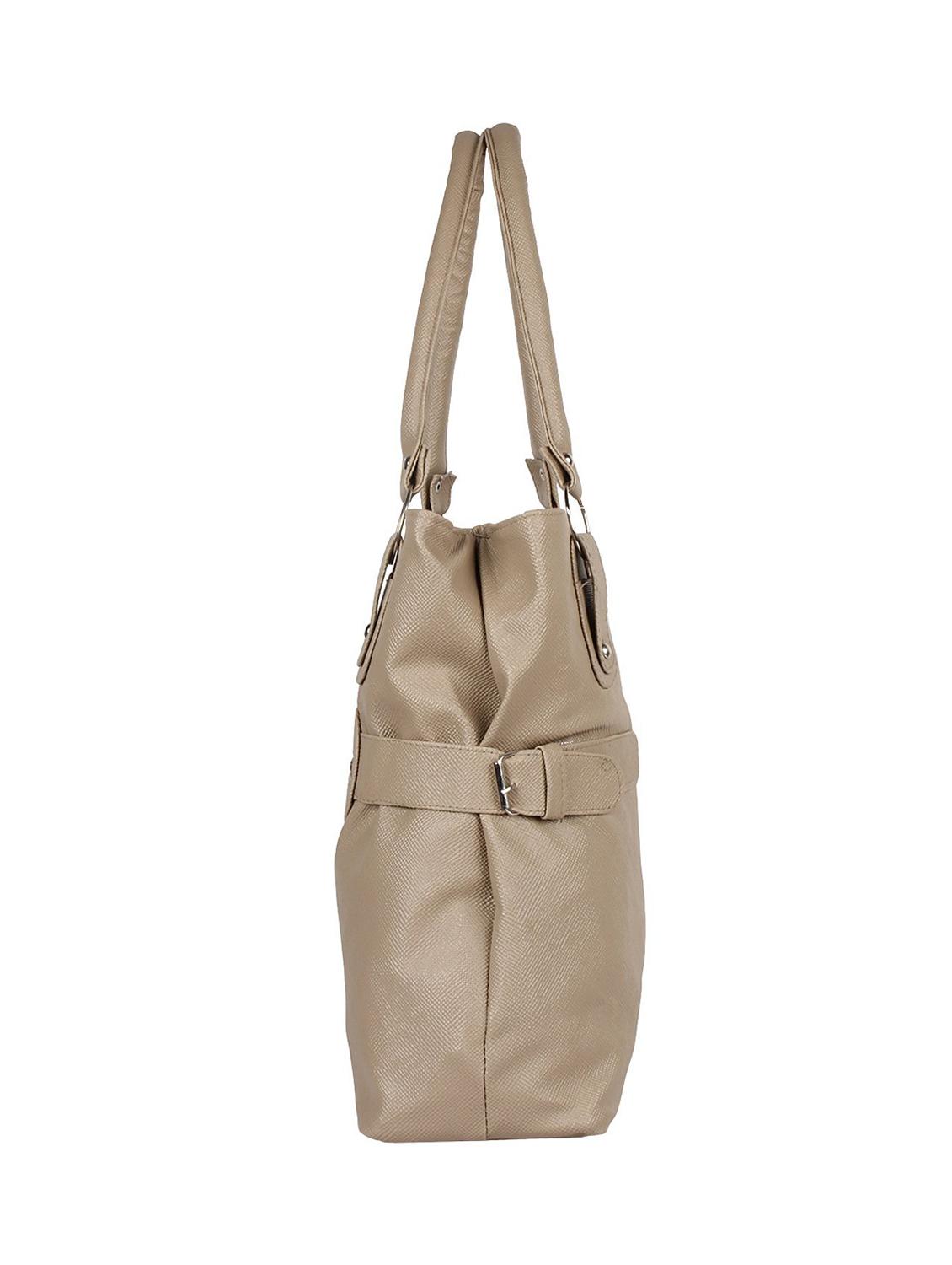 beige leatherette (pu) regular handbag - 15621269 - Zoom Image - 4