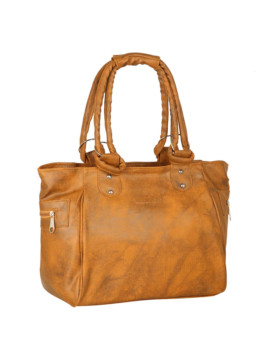 brown leatherette (pu) regular handbag - 15621279 - Zoom Image - 4