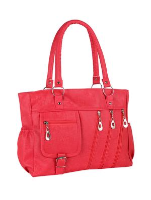 pink leatherette (pu) regular handbag - 15621290 - Standard Image - 4