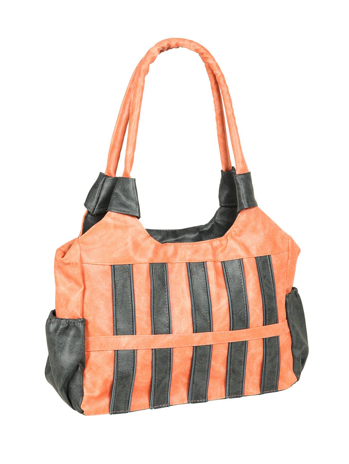 brown leatherette (pu) regular handbag - 15621296 - Zoom Image - 4