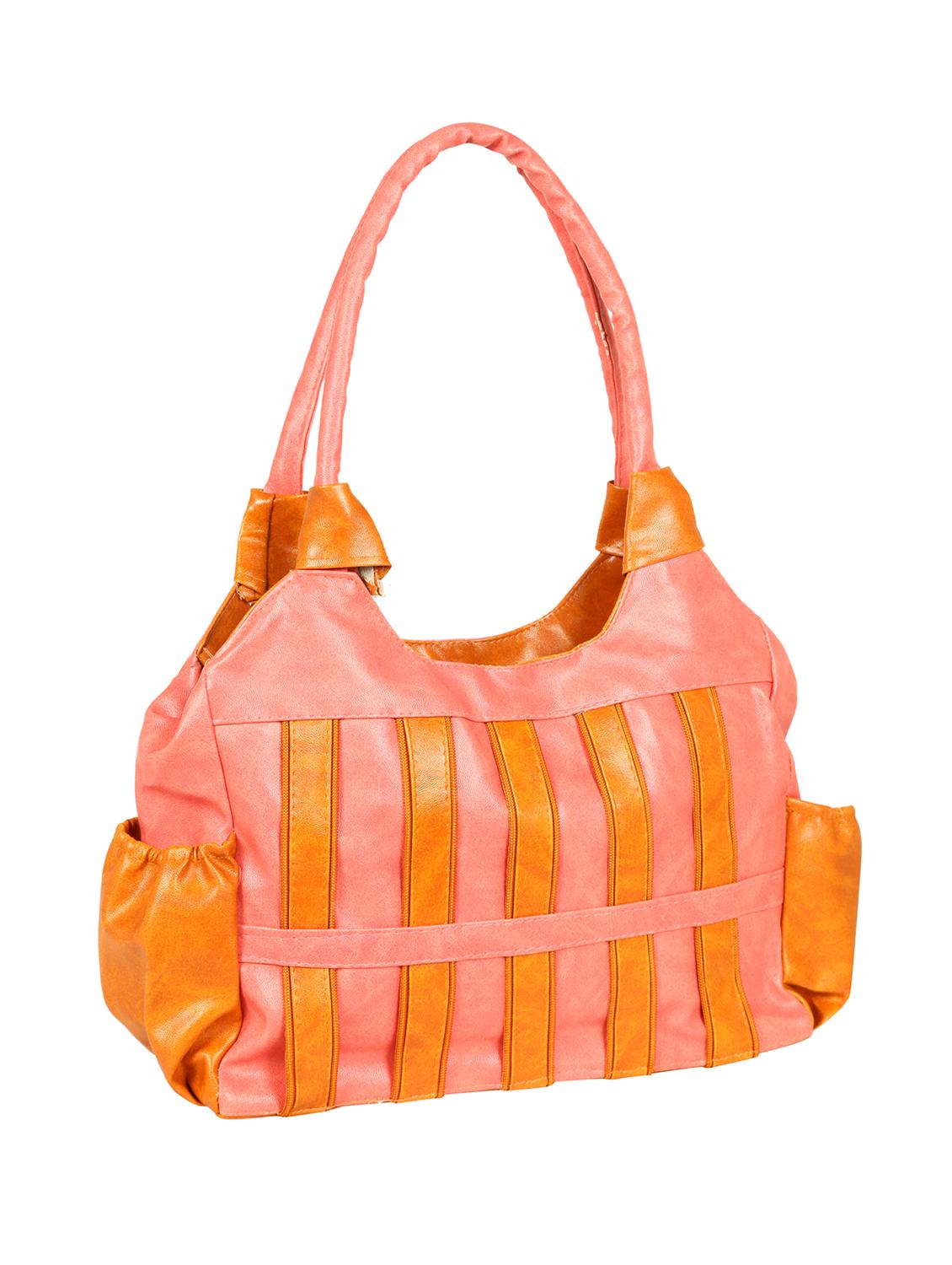 pink leatherette (pu) regular handbag - 15621297 - Zoom Image - 4
