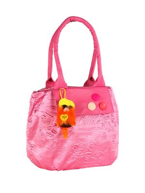 pink velvet regular handbag - 15621299 - Standard Image - 4