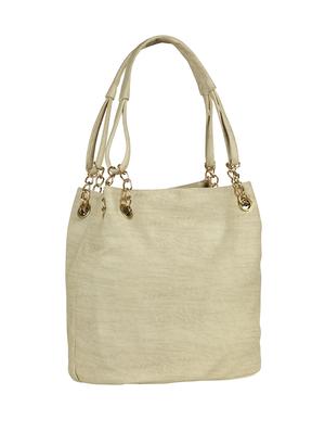 beige leatherette (pu) regular handbag - 15621323 - Standard Image - 4