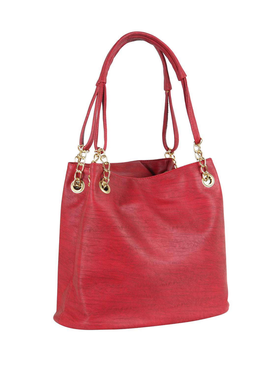 red leatherette (pu) regular handbag - 15621324 - Zoom Image - 4