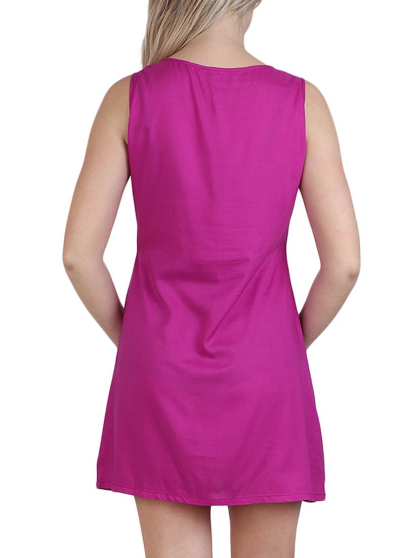 round neck a-line dress - 15621345 - Zoom Image - 4