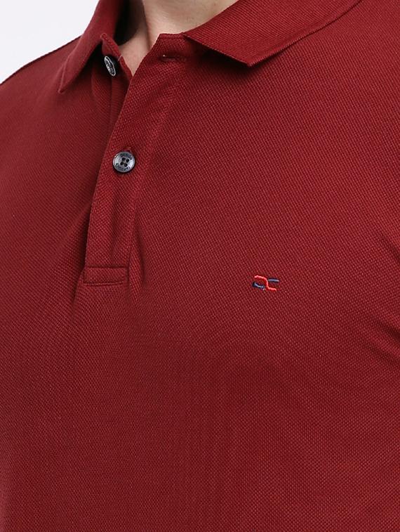 red cotton polo t-shirt - 15621451 - Zoom Image - 4