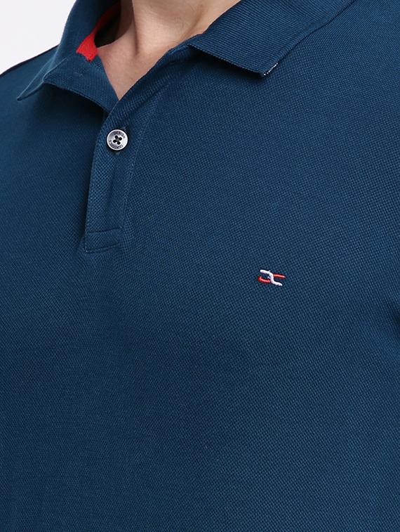 blue cotton polo t-shirt - 15621456 - Zoom Image - 4