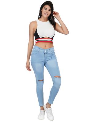 knee slash stone wash jeans - 15621464 - Standard Image - 4