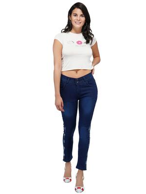 side tape detail stone wash jeans - 15621478 - Standard Image - 4