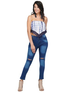 knee slash stone wash jeans - 15621495 - Standard Image - 4
