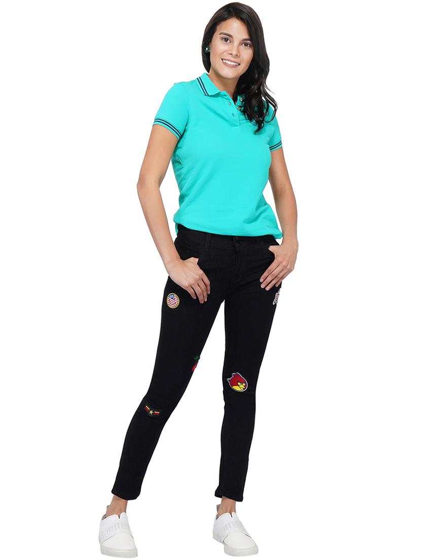 mid rise graphic patch jeans - 15621501 - Zoom Image - 4