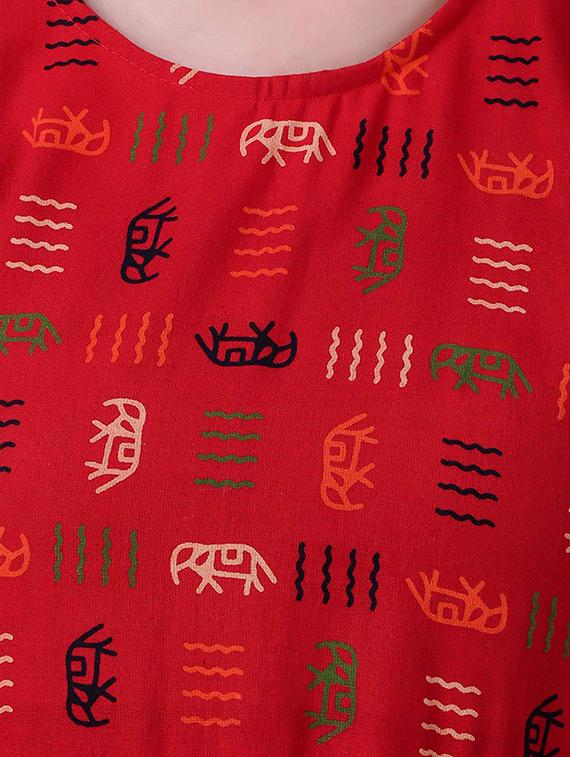 Printed a-line dress - 15621604 - Zoom Image - 4