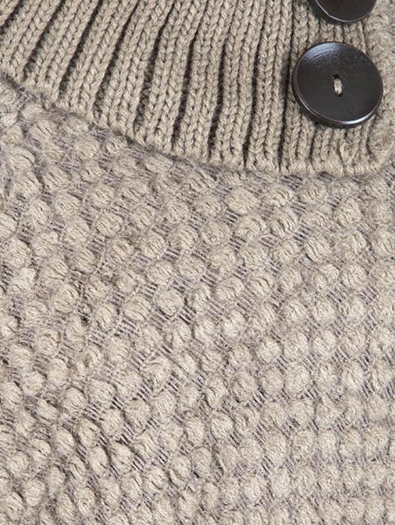 fringed edge button detail poncho - 15621631 - Zoom Image - 4