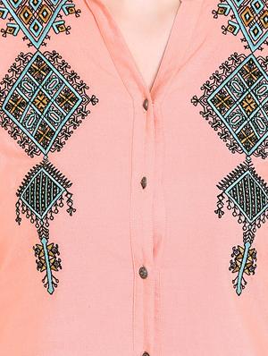 Embroidered straight kurta - 15621806 - Standard Image - 4