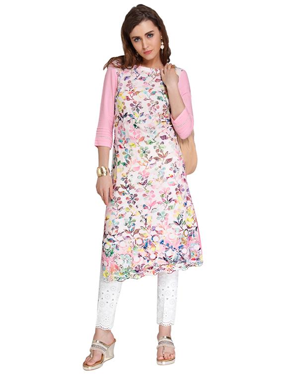 Straight printed kurta - 15621807 - Zoom Image - 4