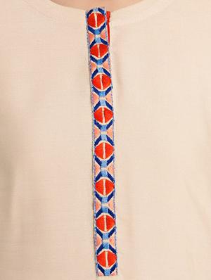 Straight embroidered kurta - 15621825 - Standard Image - 4