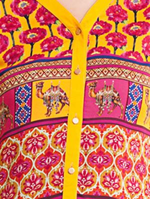 Straight printed kurta - 15621837 - Standard Image - 4