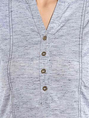 Straight textured kurta with pocket - 15621844 - Standard Image - 4