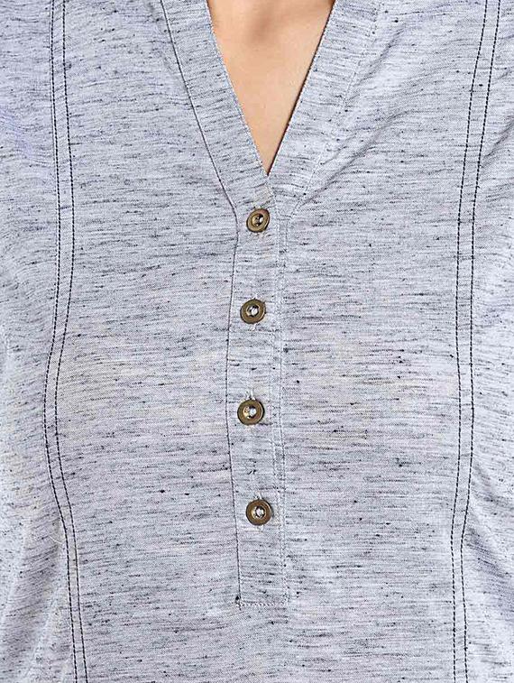 Straight textured kurta with pocket - 15621844 - Zoom Image - 4