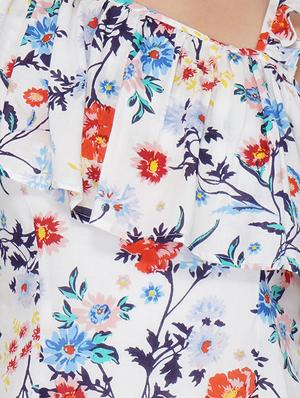 ruffled detail floral top - 15622079 - Standard Image - 4