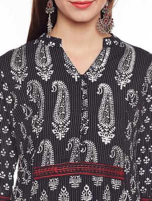 Straight paisley printed kurta - 15622375 - Standard Image - 4