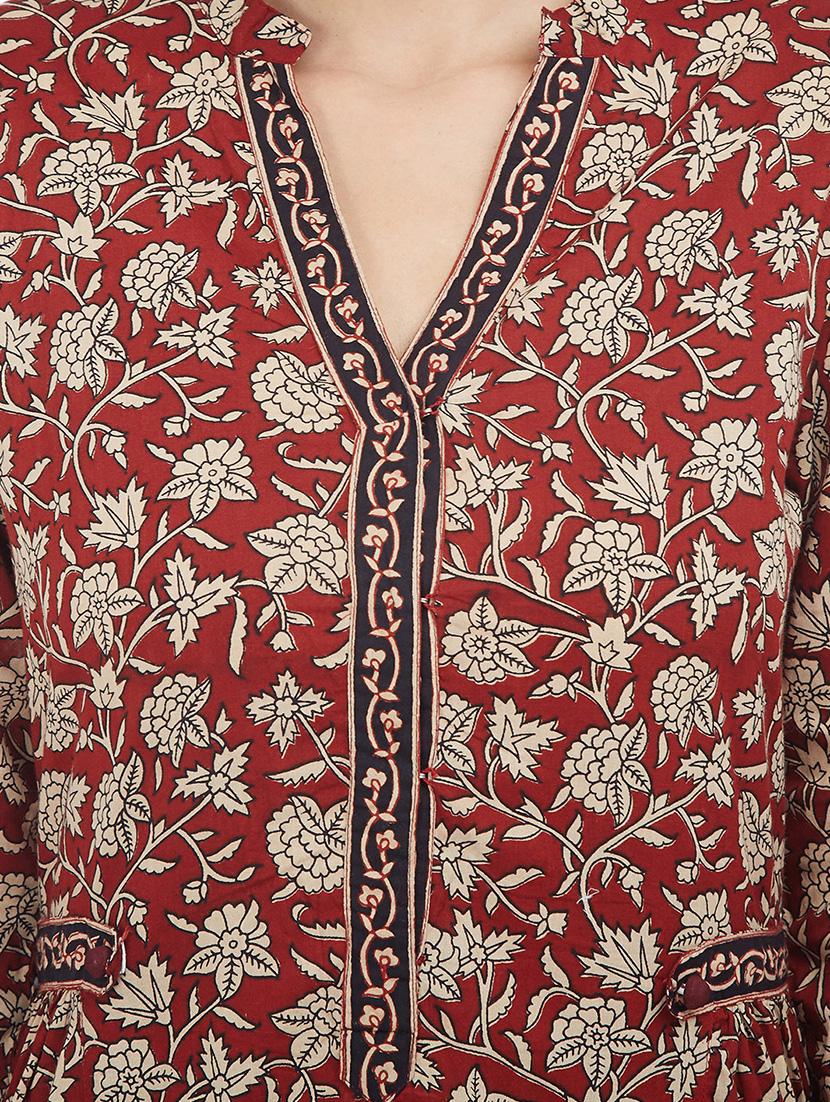 A-line printed kurta - 15622400 - Zoom Image - 4