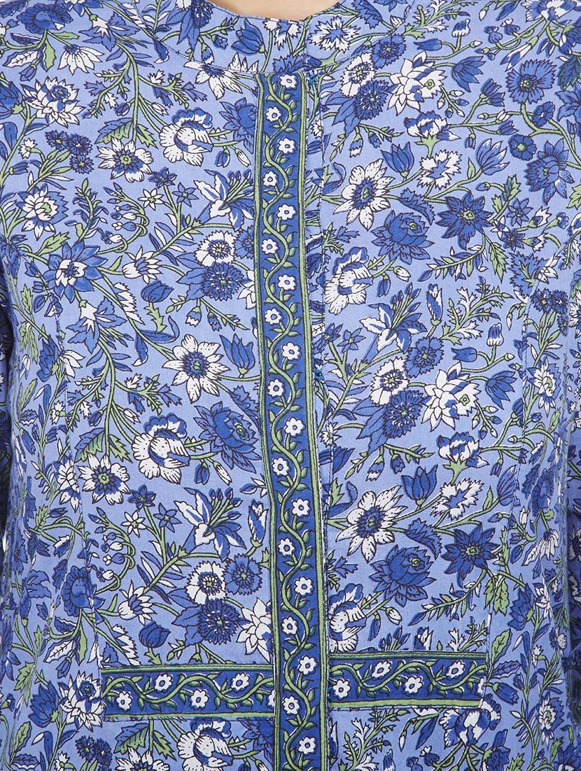 A-line printed kurta - 15622401 - Zoom Image - 4