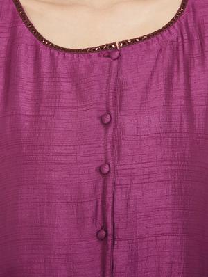 Flared bell sleeves kurta - 15622406 - Standard Image - 4