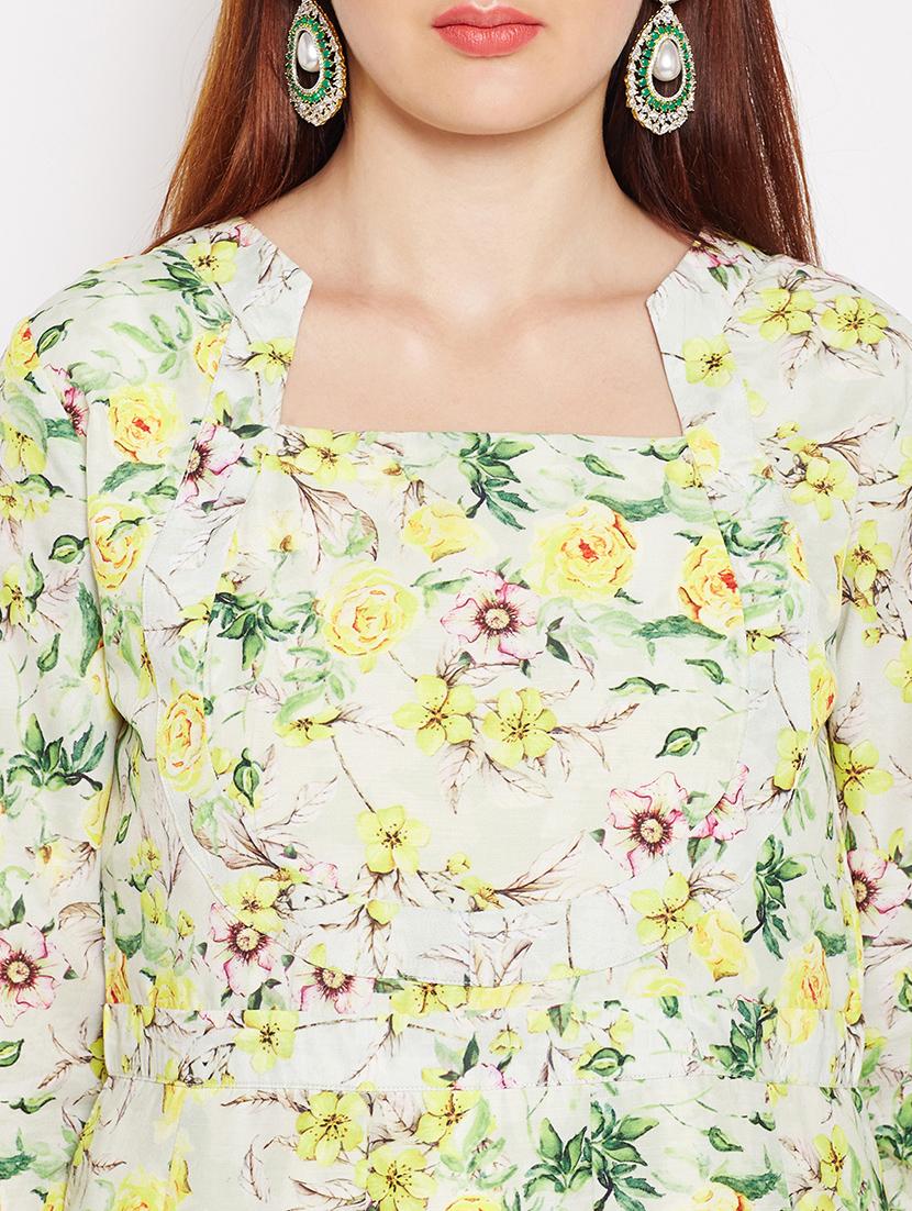 A-line floral print kurta - 15622417 - Zoom Image - 4