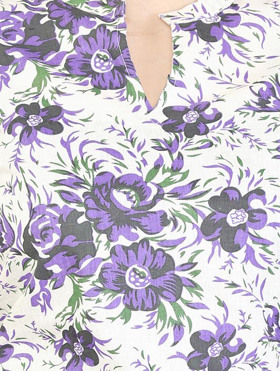 Floral Printed straight kurta - 15622639 - Zoom Image - 4