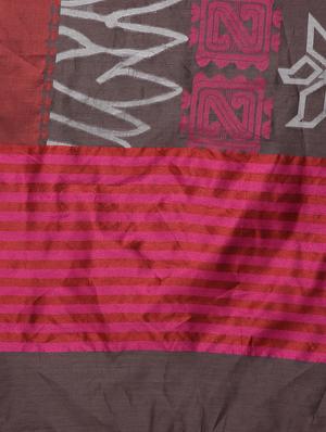 floral motif woven saree with blouse - 15622852 - Standard Image - 4