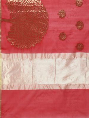 conversational zari motif banarasi saree with blouse - 15622856 - Standard Image - 4