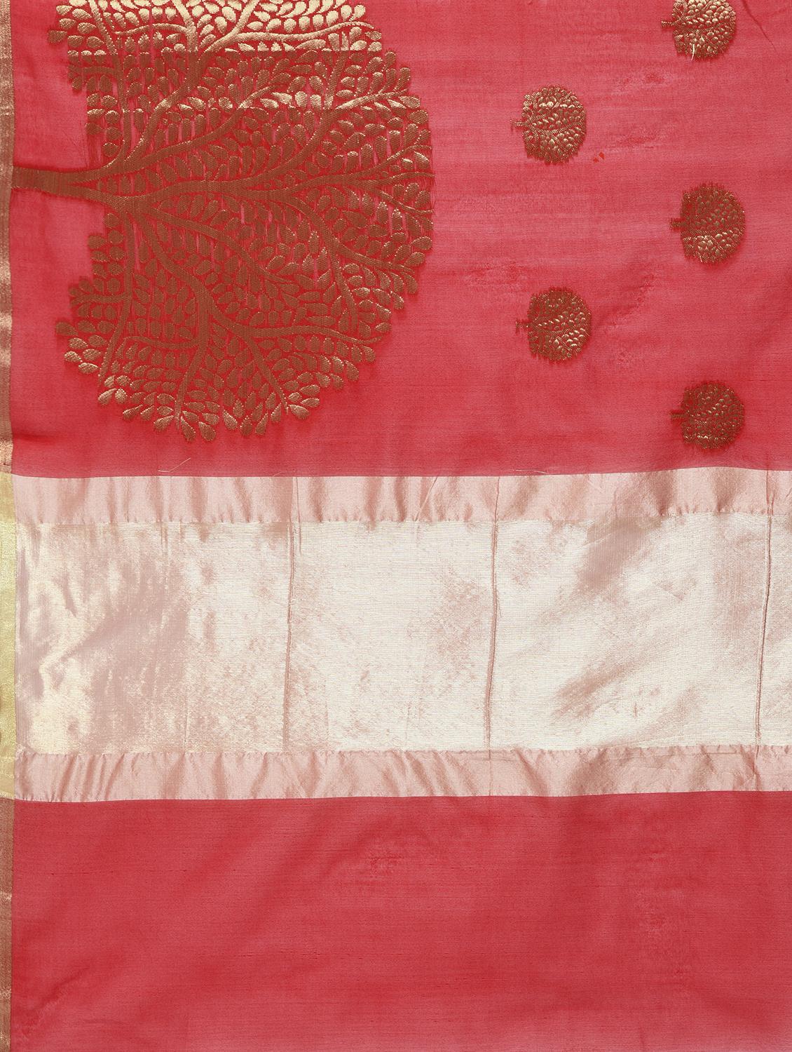 conversational zari motif banarasi saree with blouse - 15622856 - Zoom Image - 4