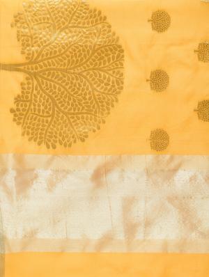 conversational zari motif banarasi saree with blouse - 15622860 - Standard Image - 4