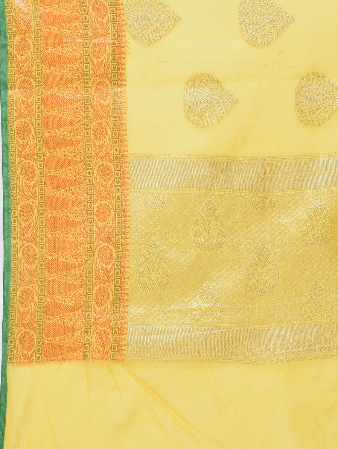 zari motif banarasi saree with blouse - 15622886 - Zoom Image - 4