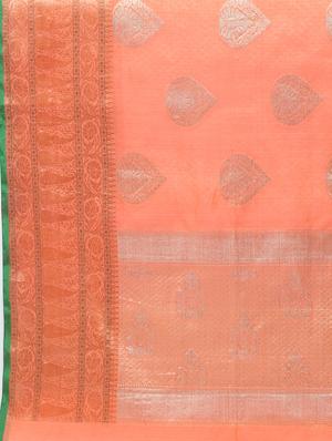 zari motif banarasi saree with blouse - 15622887 - Standard Image - 4