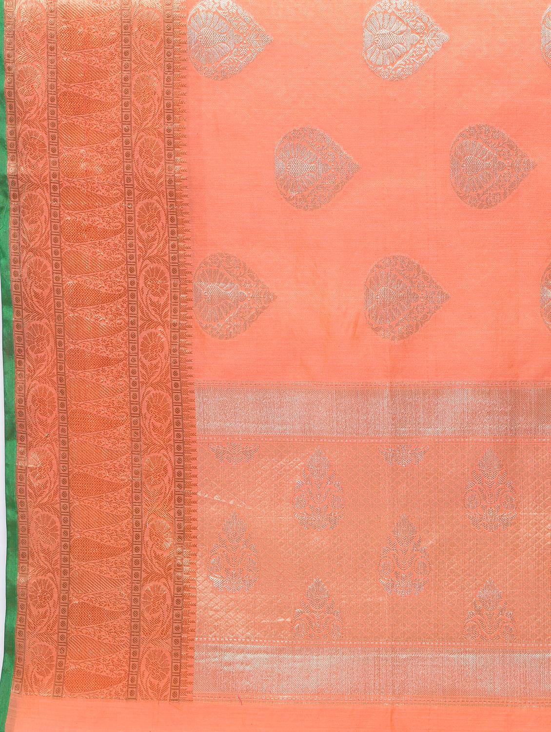 zari motif banarasi saree with blouse - 15622887 - Zoom Image - 4