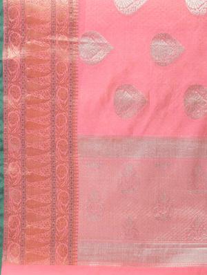zari motif banarasi saree with blouse - 15622888 - Standard Image - 4