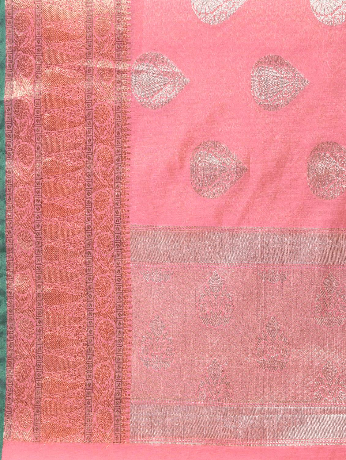 zari motif banarasi saree with blouse - 15622888 - Zoom Image - 4