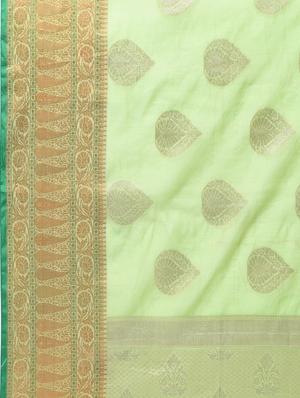 zari motif banarasi saree with blouse - 15622889 - Standard Image - 4