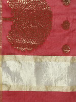 conversational zari motif banarasi saree with blouse - 15622891 - Standard Image - 4