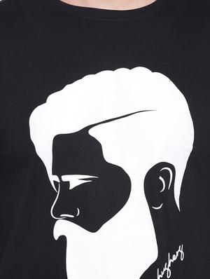 black cotton chest print tshirt - 15622958 - Standard Image - 4