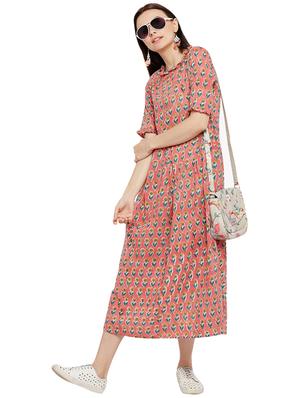Printed a-line dress - 15623363 - Standard Image - 4