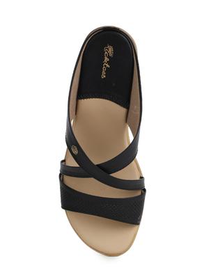 black slip on wedges - 15623437 - Standard Image - 4