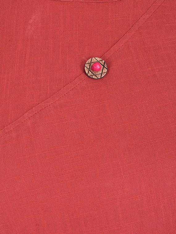 A-line solid kurta - 15624790 - Zoom Image - 4