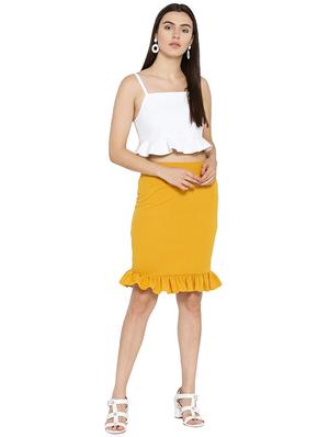 frilled hem pencil skirt - 15624950 - Standard Image - 4