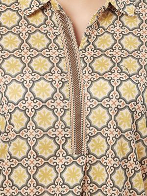 High low printed kurta - 15625186 - Standard Image - 4