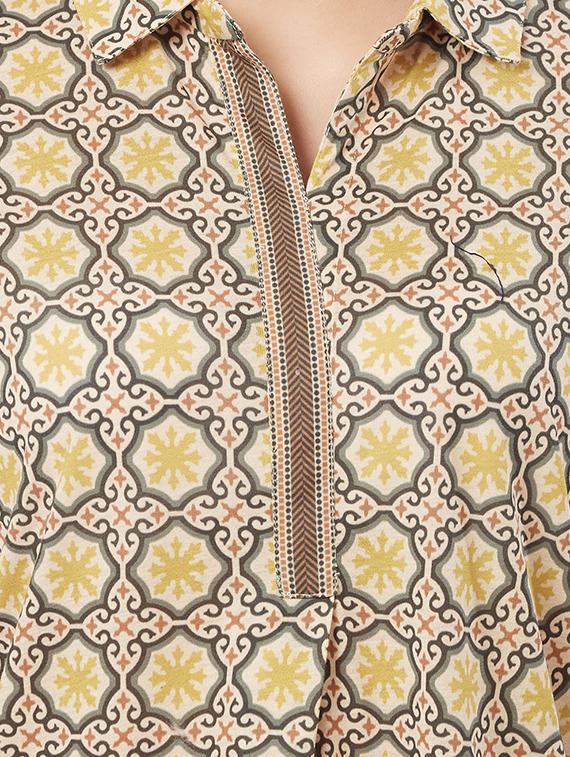 High low printed kurta - 15625186 - Zoom Image - 4