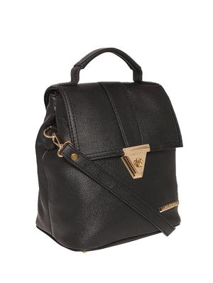 black leatherette (pu) fashion backpack - 15625751 - Standard Image - 4