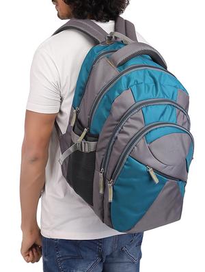 grey cotton polyester blend regular backpack - 15625774 - Standard Image - 4
